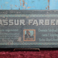 Lot 079 - Antique German Paint Tin, "Asur Farben," Assur Colors, See Translation In Description