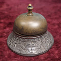 Lot 080 - Antique Meriden Silver Company Quadruple Silver Plated Service Bell With Women's Faces Around Base, Working Condition