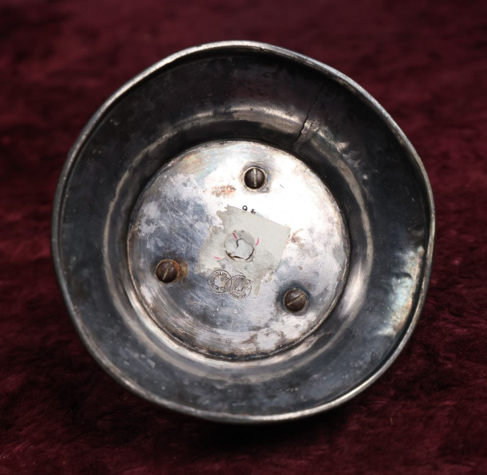 Lot 080 - Antique Meriden Silver Company Quadruple Silver Plated Service Bell With Women's Faces Around Base, Working Condition