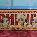 Lot 086 - Antique Wooden Dominoes In Box With Clowns, Lady In Mask, Made In U.S.A., Patented No. 76235, Complete Set