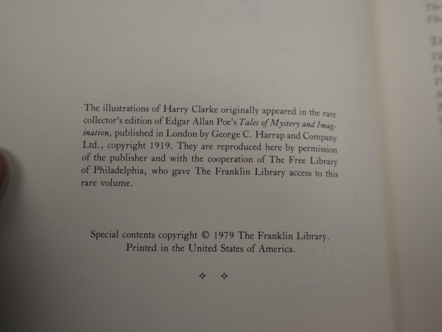 Lot 099 - "The Tales Of Edgar Allan Poe," With Illustrations By Harry Clarke, 1979 Franklin Library Reprint Of The 1919 Edition, Very Good Condition