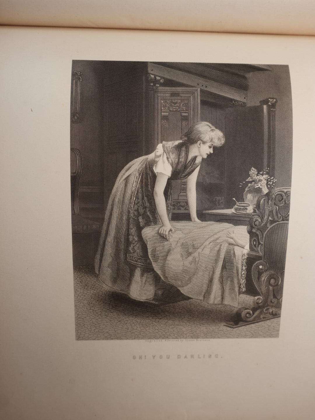 Lot 100 - "Child Life In Art," Six Steel Engravings Of Children In Folio Book, Frederick A. Stokes Company, New York, Including Meadow Sweet, Mother, Unpleasant Visitor, You Darling, Feather In Her Cap, And Evening Prayer