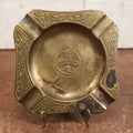 Lot 004 - Antique Brass Odd Fellows I.O.O.F. Ashtray With Three Links, F.L.T. (Friendship, Love, And Truth), And Skull And Crossbones, By S.D. Childs & Co., Chicago