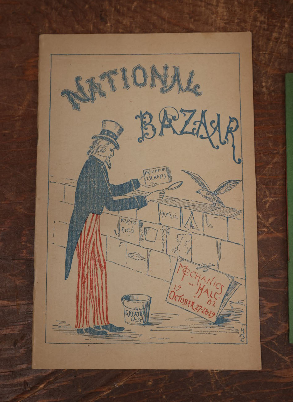 Lot 179 - Pair Of Antique Event Programs, National Bazaar 1902 With Uncle Sam On Cover, And Dartmouth Glee, Mandolin, And Guitar Clubs Concert, 1899