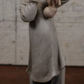 Lot 191 - Strange Vintage Porcelain Or Bisque Statue Of Doctor Holding Baby Upside Down, Marked Paride Benni, 44/28