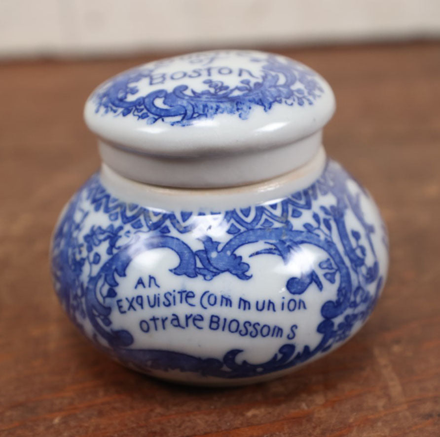 Lot 193 - Antique Porcelain Jar, Magda Toilet Cream, C.J. Countie & Co., Chemists, Boston