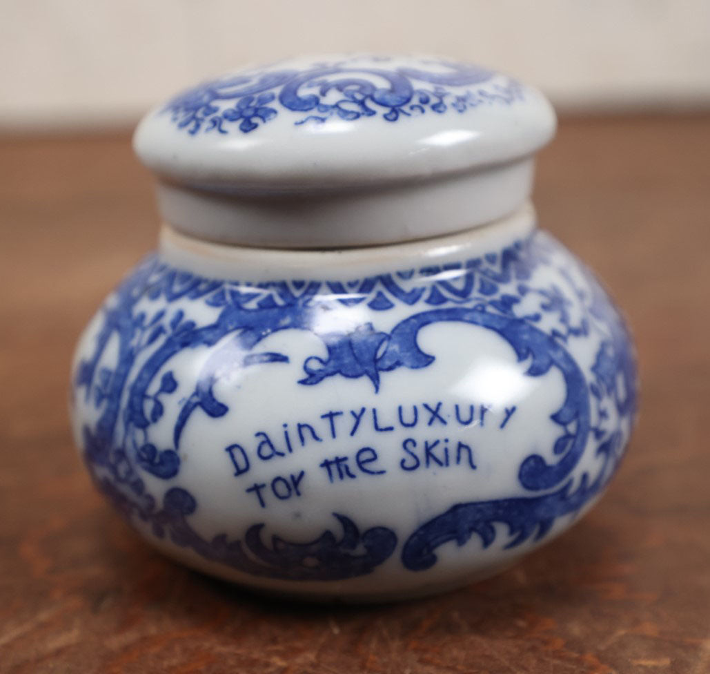 Lot 193 - Antique Porcelain Jar, Magda Toilet Cream, C.J. Countie & Co., Chemists, Boston