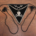 Lot 015 - Antique Masonic Knights Templar Skull And Crossbones Apron With Crossed Swords, Black Tassels, Belonged To E.G. Watson, Likely By Ames Sword Company