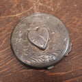 Lot 019 - Vintage Birks Sterling Silver Compact With Heart Shaped Locket On Cover