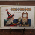 Lot 048 - Antique Embossed Nash Halloween Postcard, Witch Looking In Mirror, Holding Candle, White Background, "Halloween Wishes," Marked H-24, Pencil Writing