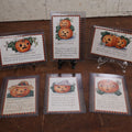 Lot 051 - Grouping Of Six Antique Halloween Postcards Of Jack-O-Lantern J.O.L. Pumpkins, 1920s