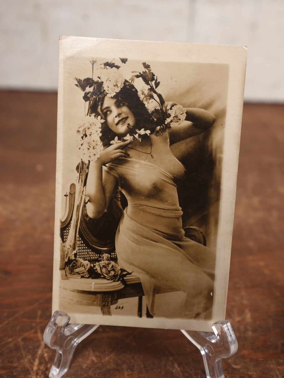 Lot 052 - Grouping Of Seven Antique Nude Woman Risque Postcards, Mostly Photos, French And European, Circa 1910-1920