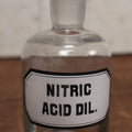 Lot 057 - Vintage Diluted Nitric Acid Apothecary Bottle With Stopper
