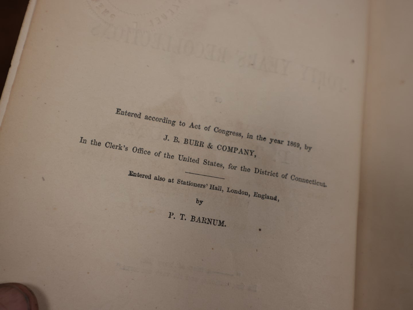 Lot 064 - Struggles And Triumphs Or Forty Years' Recollections Of P.T. Barnum, Written By Himself, Phineas T. Barnum Autobiography, 1870, Illustrated By Fay & Cox, Note Wear To Spine, Binding