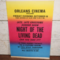 Lot 066 - Vintage Movie Poster Advertising "Night Of The Living Dead," Friday October 13th, Circa 1972, From Orleans Cinema, Massachusetts, "Late, Late Gruesome Horror Show"