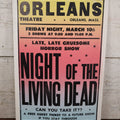 Lot 068 - Vintage Movie Poster Advertising "Night Of The Living Dead," Friday March 10th, Circa 1972, From Orleans Cinema, Massachusetts, "Late, Late Gruesome Horror Show," Printed By Metropolitan Show Print, Boston