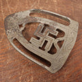 Lot 078 - Antique Cast Iron Sad Iron Trivet With "Whirling Logs" Swastika Motif, A Pre-Nazi Symbol Of Good Luck, Note Two Cracks, Please See Description