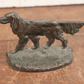 Lot 082 - Antique Painted Cast Iron Irish Setter Hunting Dog Bookend / Doorstop Figurine, Detail On Both Sides, Single
