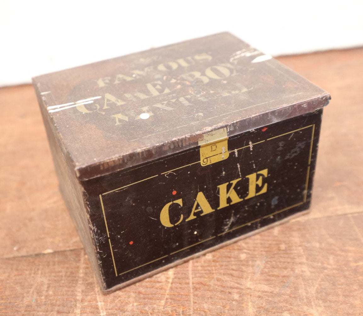 Lot 088 - Vintage Leavitt And Peirce Cake Tobacco Tin, "Famous Cake Box Mixture," Cambridge, Massachusetts