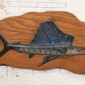 Lot 090 - Vintage Painted Metal Swordfish Nautical Decor Plaque