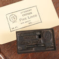 Lot 108 - Single Antique Print Block Letterpress, Swastika Brand Ashaway Cotton Pike Lines
