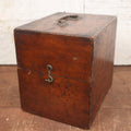 Lot 113 - Simple Antique Wooden Storage Box And Carrying Case With Latch And Handle