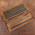 Lot 115 - Antique Multi-Level Drill Bit Storage Box With Bits, Spur Auger Bits, Russell Jennings Brand
