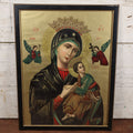 Lot 119 - Vintage Framed Our Lady Of Perpetual Hope Virgin Mary And Baby Jesus Religious Print