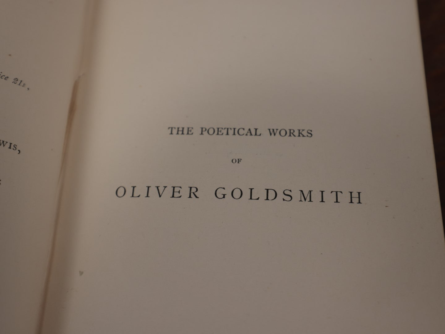 Lot 131 - "The Poetical Works Of Oliver Goldsmith" Antique Book, Illustrated