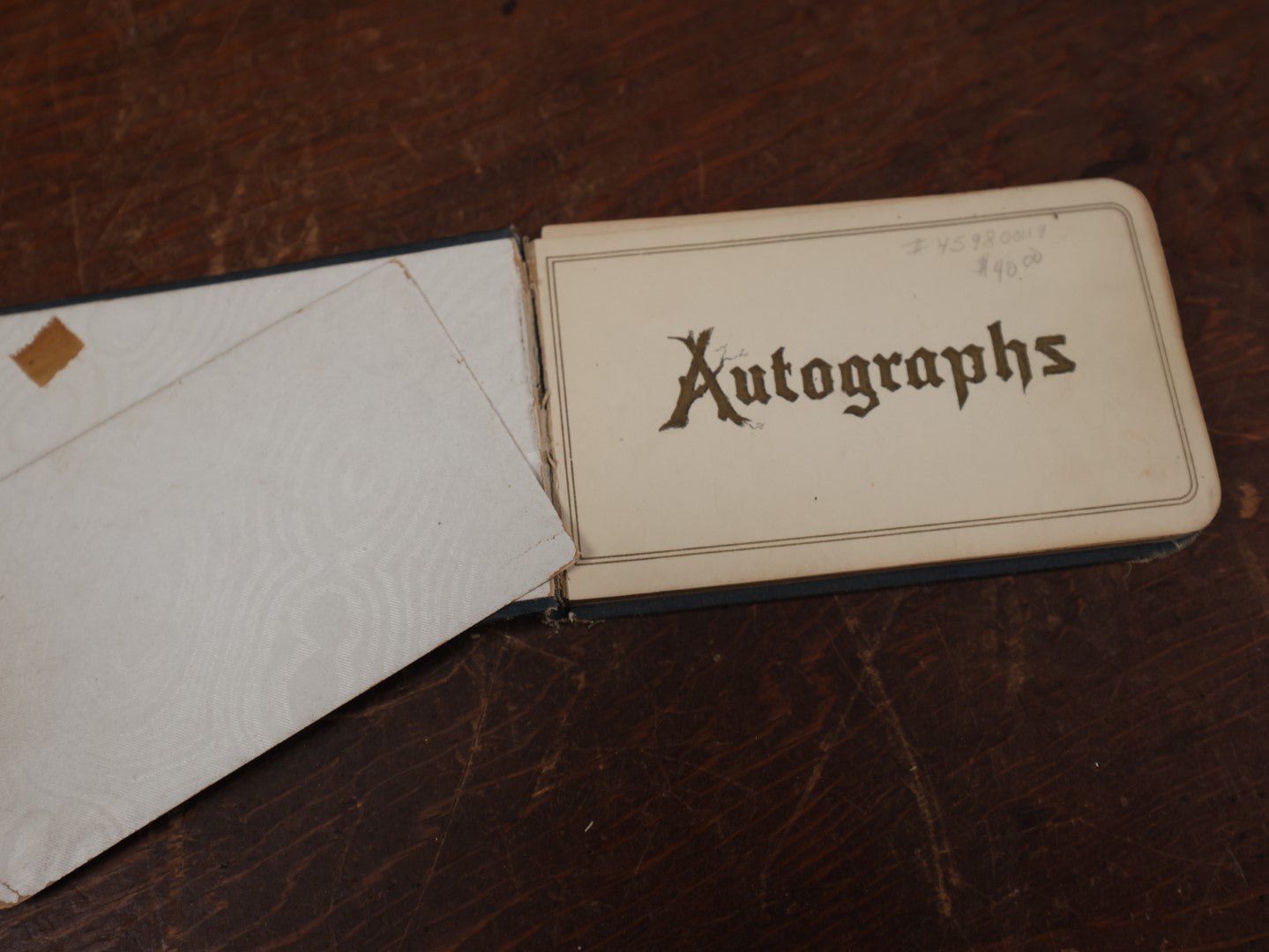 Lot 135 - Antique Victorian Autograph Album, Blue With Dog On Cover, Circa 1880s