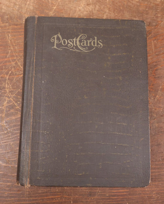 Lot 145 - Antique Black Postcard Album, Containing Dozens And Dozens Of Postcards, Mostly Location Related, Including Boston, New England, Various American Cities