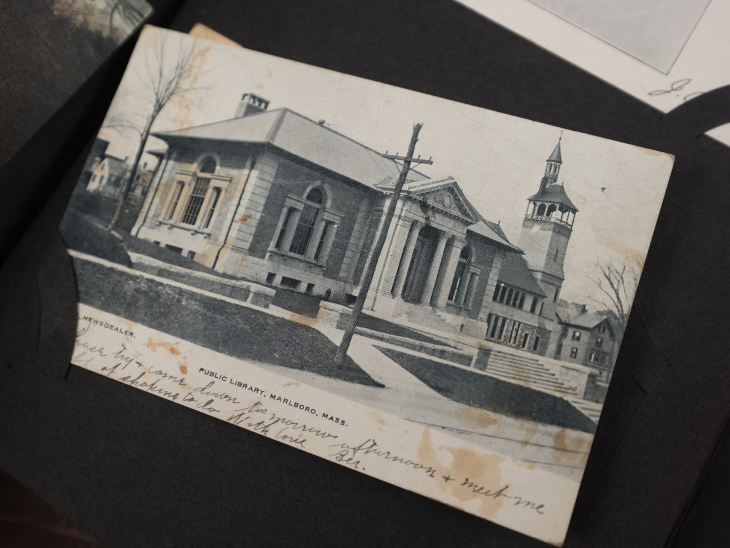 Lot 145 - Antique Black Postcard Album, Containing Dozens And Dozens Of Postcards, Mostly Location Related, Including Boston, New England, Various American Cities