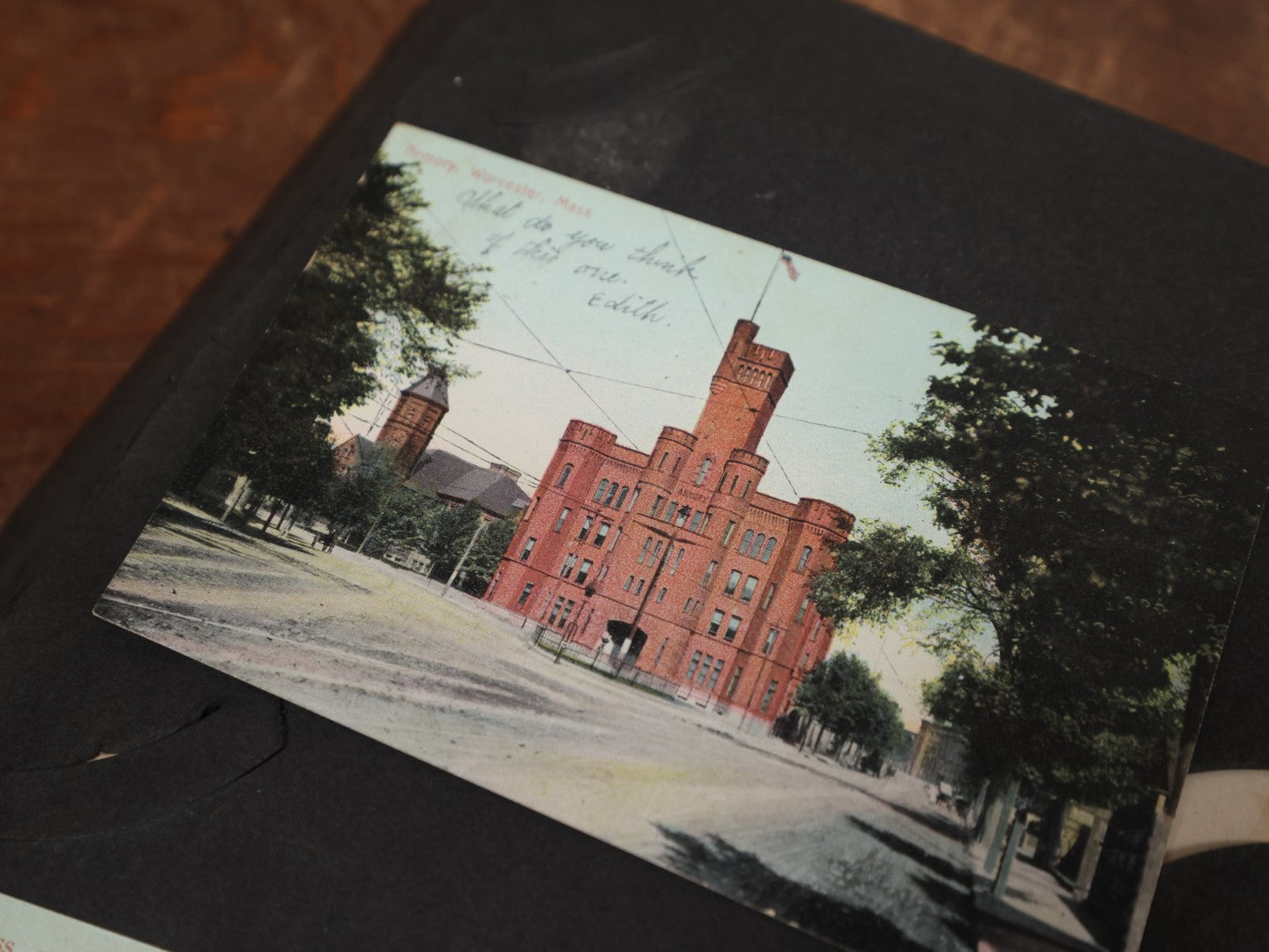 Lot 145 - Antique Black Postcard Album, Containing Dozens And Dozens Of Postcards, Mostly Location Related, Including Boston, New England, Various American Cities