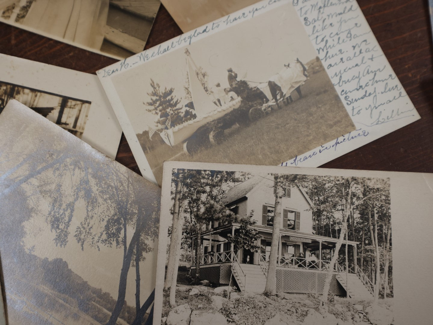 Lot 146 - Large Grouping Of 50 Plus Antique Postcards, Mostly Real Photo Postcards R.P.P.C. Including Cyanotypes And More