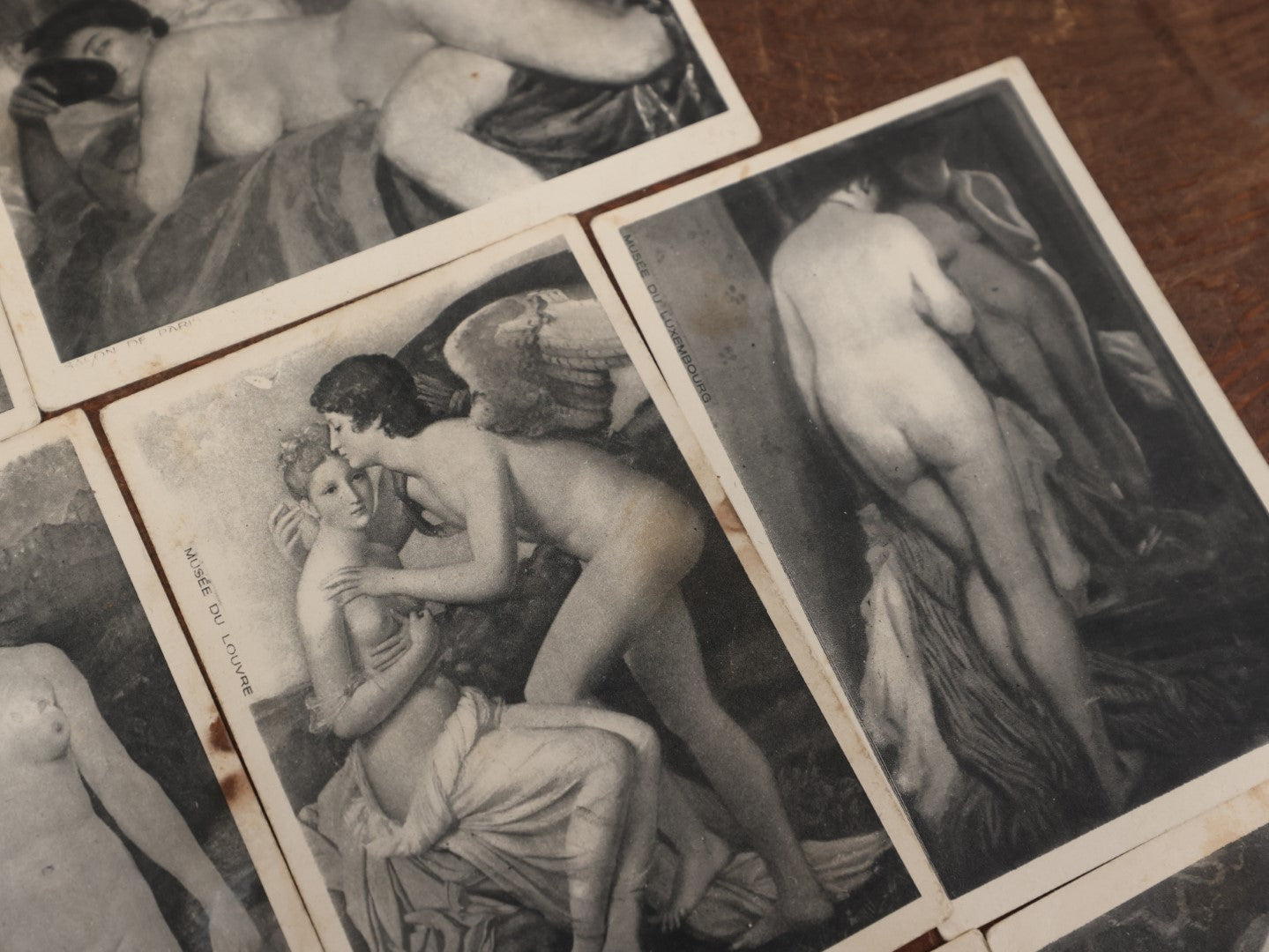 Lot 149 - Grouping Of Ten Vintage Nude Art Painting Ephemera Paper Scraps, From European Museums, Salon De Paris, Louvre, Etc., Blank On Back (Not Postcards)