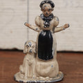 Lot 152 - Antique Old Mother Hubbard With Dog Cast Metal Statue, By Tommy Toy Company