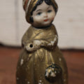 Lot 154 - Antique German Hertwig Penny Doll Nodder, Gold Paint