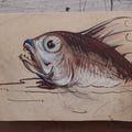 Lot 158 - Vintage Painting / Drawing On Paper Of Fish, Signed Norman