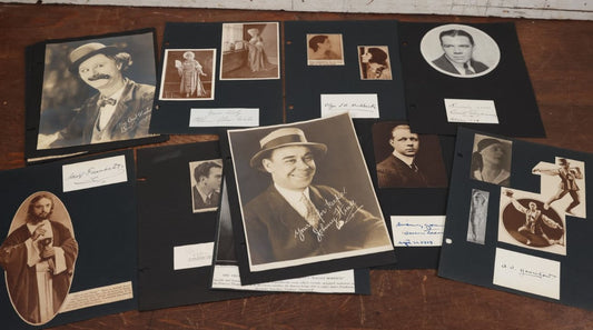 Lot 159 - Assorted Grouping Of Various Old Hollywood And Entertainment Autographs And Photos, Clippings, Scrapbook Pages - No Autographs Authenticated