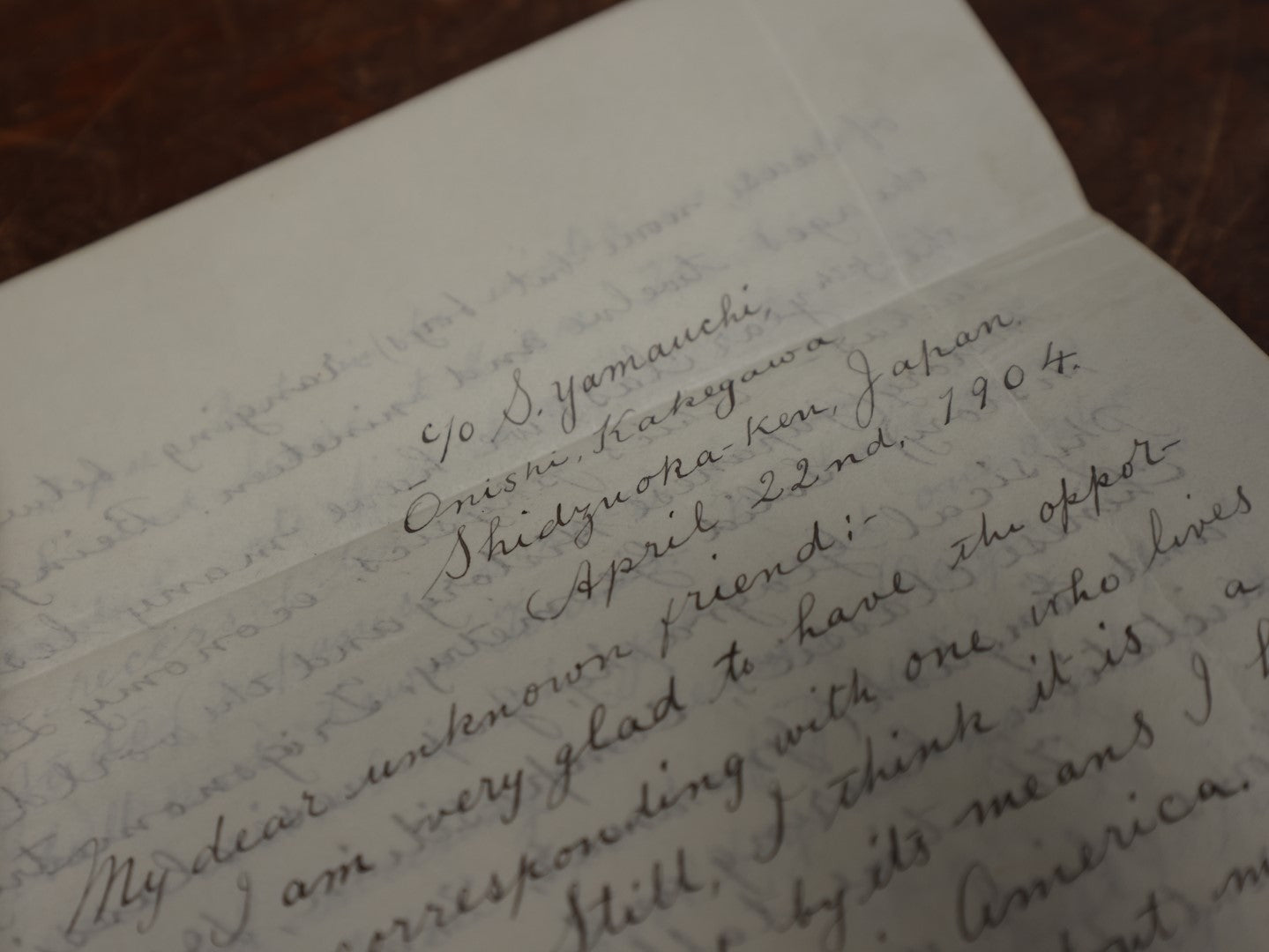 Lot 169 - Interesting Antique Handwritten Letter From A Japanese Penpal, Dated April 22nd 1904