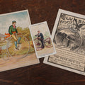 Lot 171 - Grouping Of Three Pieces Of Antique Bicycle Ephemera Including Columbia Bicycles, Player's Cigarette Card, And More