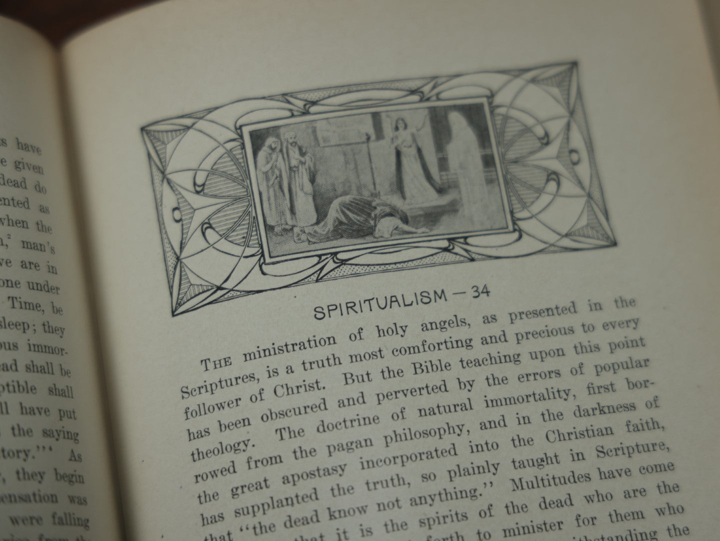 Lot 006 - "The Great Controversy Between Christ And Satan" Antique Book By Ellen G. White, 1911 Edition, Covering Topics Of Spiritualism, Martyrdom, The Snare Of Satan, And More, Illustrated, With Marbled Fore-Edge