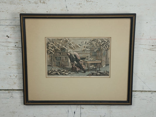 Lot 007 - Antique Hand Colored Etching Print "The Doctor's Dream" Drawn And Etched By Thomas Rowlandson (1757 - 1827), Published In London, 1819