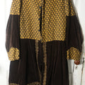 Lot 015 - Antique Fraternal Theatrical Medieval Knight Costume, Brown With Yellow Tunic, Button Enclosure, Cape On Back With Yellow Detail (Approximate Measurements In Description)