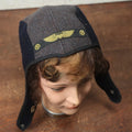 Lot 027 - Vintage Wool U.S. Aviator Flight Cap Helmet, Tagged Size Medium