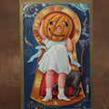 Lot 031 - Antique Embossed Halloween Postcard, Young Child With Head In Jack-O-Lantern Pumpkin, Black Cat, Halloween Series No. 3, No Writing