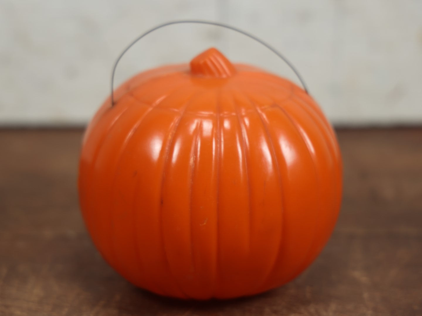 Lot 036 - Vintage Hard Plastic Jack-O-Lantern Pumpkin Light Up Toy, By Union Products, Leominster, Massachusetts, Includes Insert In Bottom, Untested