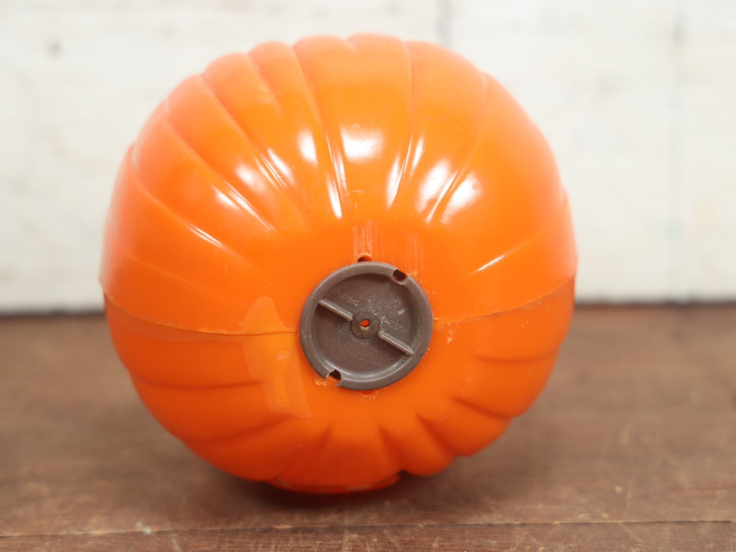 Lot 036 - Vintage Hard Plastic Jack-O-Lantern Pumpkin Light Up Toy, By Union Products, Leominster, Massachusetts, Includes Insert In Bottom, Untested