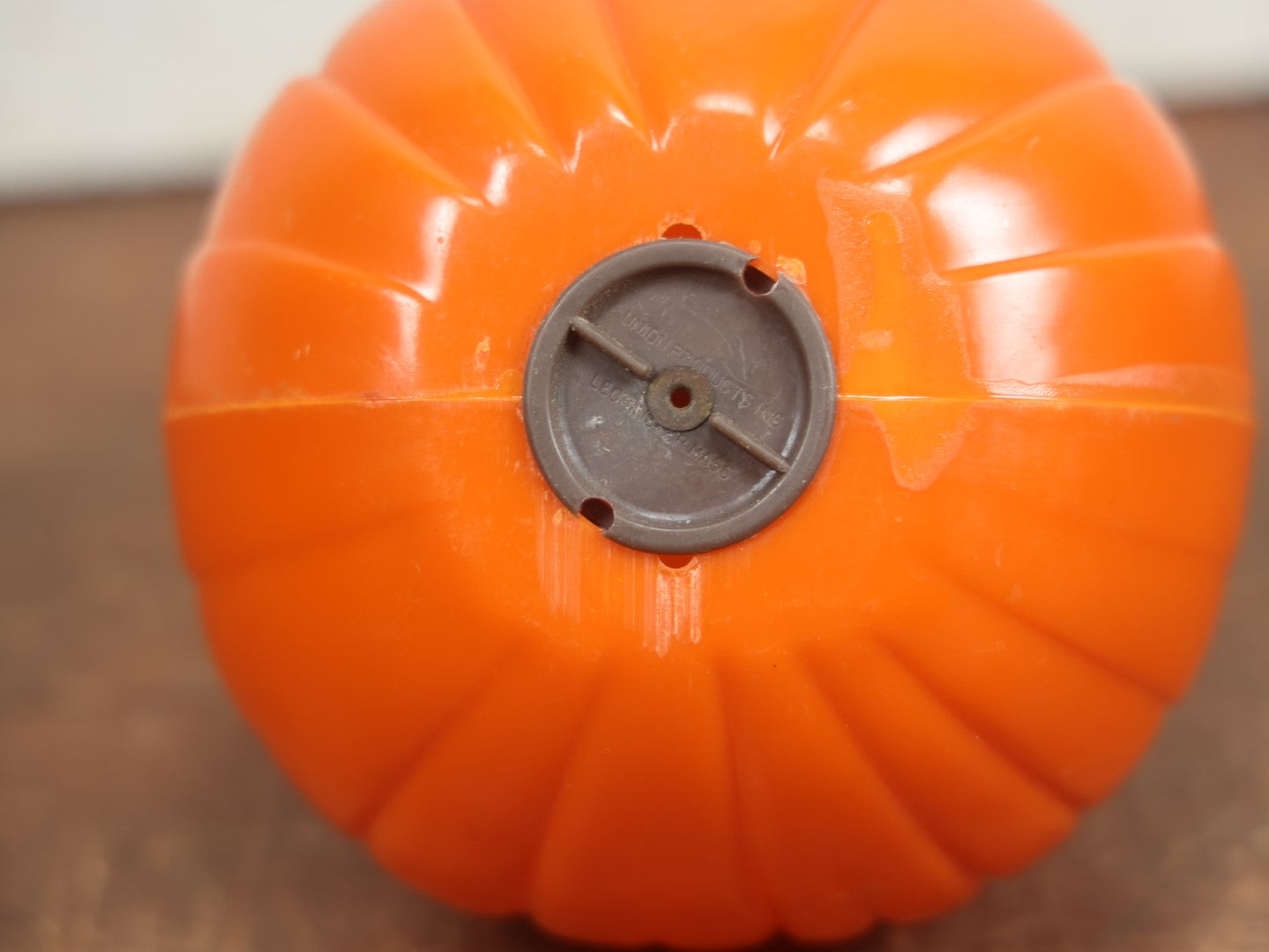 Lot 036 - Vintage Hard Plastic Jack-O-Lantern Pumpkin Light Up Toy, By Union Products, Leominster, Massachusetts, Includes Insert In Bottom, Untested