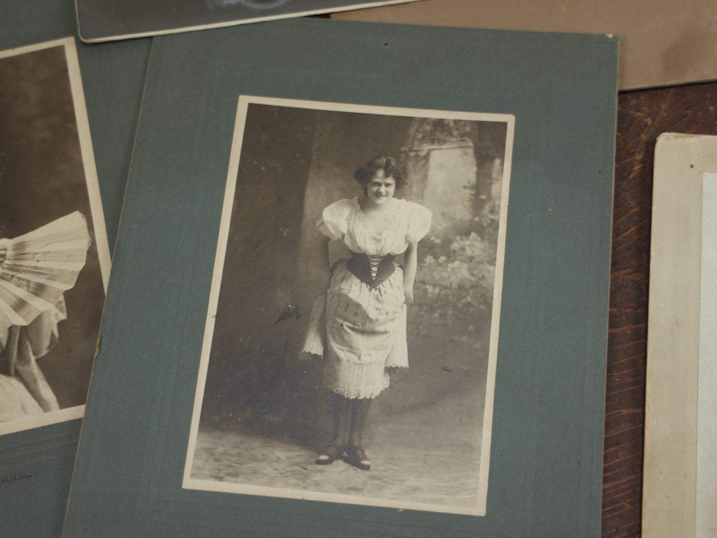 Lot 037 - Archive Collection Of Antique Cabinet Card And Boarded Photographs Of Actress May Gooch, Including Newspaper Write-Up, Fifteen Pieces